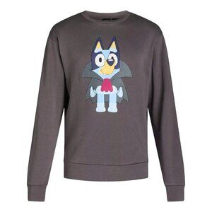 Bluey Mens Vampire Bluey Graphic Sweatshirt Large 42-44 Gray